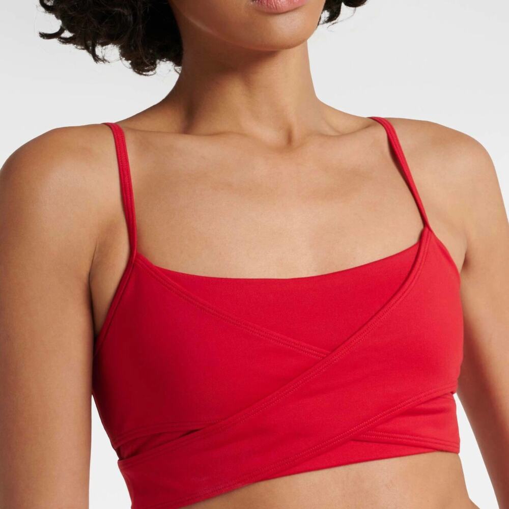 Alo Yoga Airbrush Enso Sports Bra Classic Red Women's Size S/P